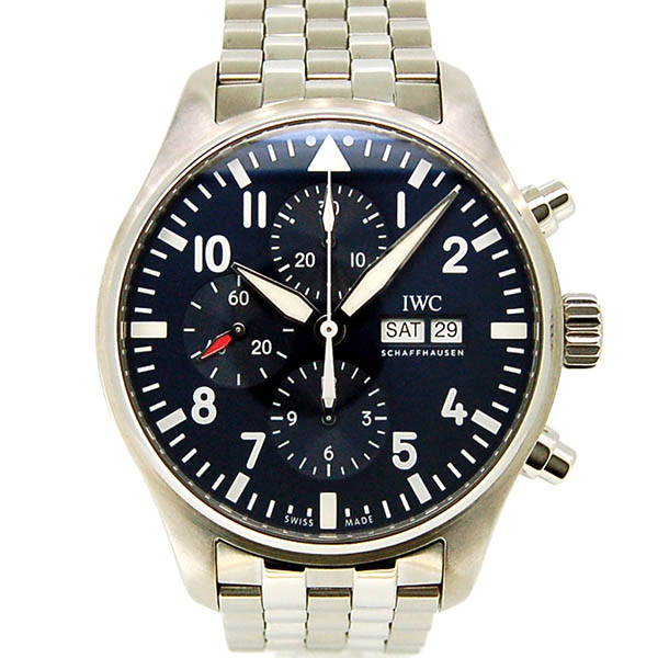 IWC　パイロットウォッチ クロノグラフ プティ・プランス　IW377717　ブルー　43mm　USED　中古