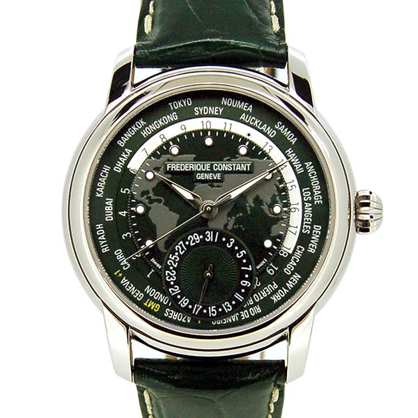 フレデリック・コンスタント　FREDERIQUE CONSTANT　ワールドタイマー マニュファクチュール　FC-718GRWM4H6　グリーン　42mm　未使用品