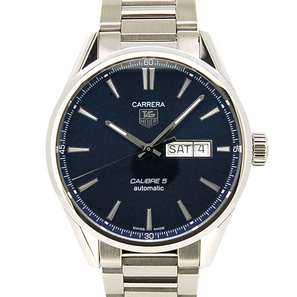 タグホイヤー　TAG HEUER　カレラ　デイデイト　キャリバー5　WAR201E.BA0723　41mm　ブルー　USED　中古