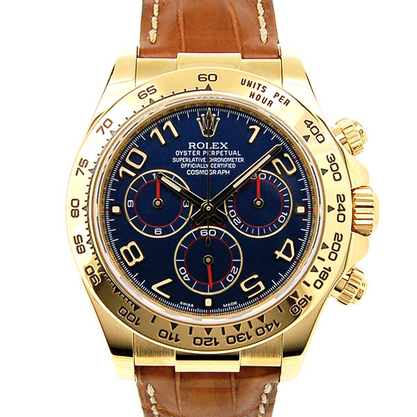 ロレックス ROLEX デイトナ Ref.116518 18KYG ブルー 自動巻 革ベルト ランダム番 USED 中古 ロレックス ROLEX デイトナ Ref.116518 18KYG ブルー 自動巻 革ベルト ランダム番 USED 中古