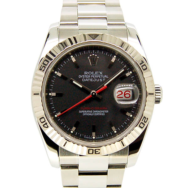 ロレックス　ROLEX　ターノグラフ　Ref.116264　SS　ブラック　Z番ルーレット　USED　中古