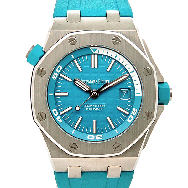 オーデマ・ピゲ　AUDEMARS PIGUET　ロイヤルオーク　オフショアダイバー　15710ST.OO.A032CA.01　ラバー　ターコイズブルー　SS　42mm　ブティック限定　USED　中古