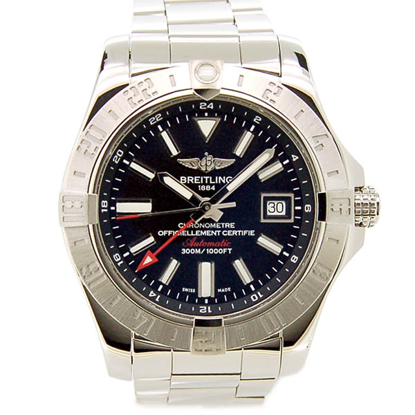ブライトリング　BREITLING　アベンジャー2　GMT　A329B35PSS　43mm　SS　ブラック　USED　中古