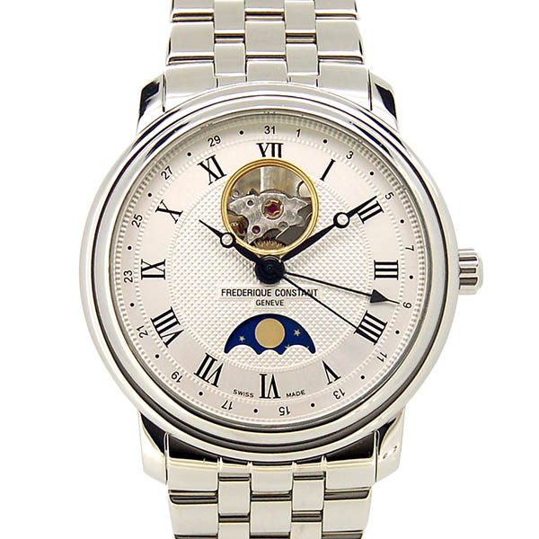 フレデリック・コンスタント　FREDERIQUE CONSTANT　クラシック ハートビート ムーンフェイズ　FC-335MC4P6B2　SS　シルバー　40mm　USED　中古