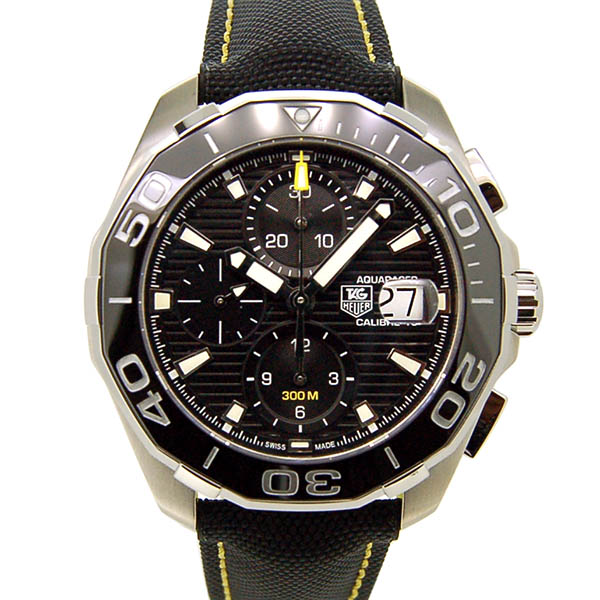 タグホイヤー　TAG HEUER　アクアレーサー クロノグラフ キャリバー16　CAY211A.FC6361　ブラック　43mm　USED　中古