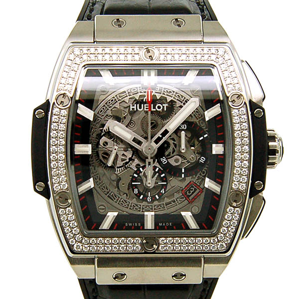 ウブロ　HUBLOT　スピリット オブ ビッグバン チタニウム ベゼルダイヤ  601.NX.0173.LR.1104　51mm×45mm　USED　中古