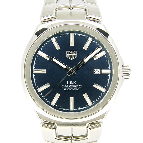 タグホイヤー　TAG HEUER　リンク キャリバー5　WBC2112.BA0603　41mm　ブルー　USED　中古