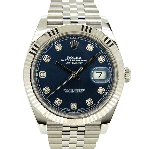 ロレックス　ROLEX　デイトジャスト41　126334G　10Pダイヤ　ブルー　国内正規品　未使用品