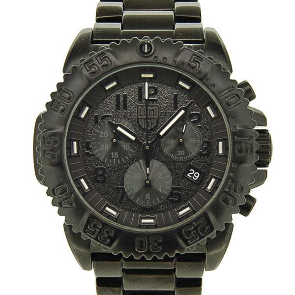 ルミノックス　LUMINOX　ネイビーシールズ カラーマーク クロノグラフ 3180シリーズ　Ref.3182.BO　ブラック　44mm　PVD　USED　中古