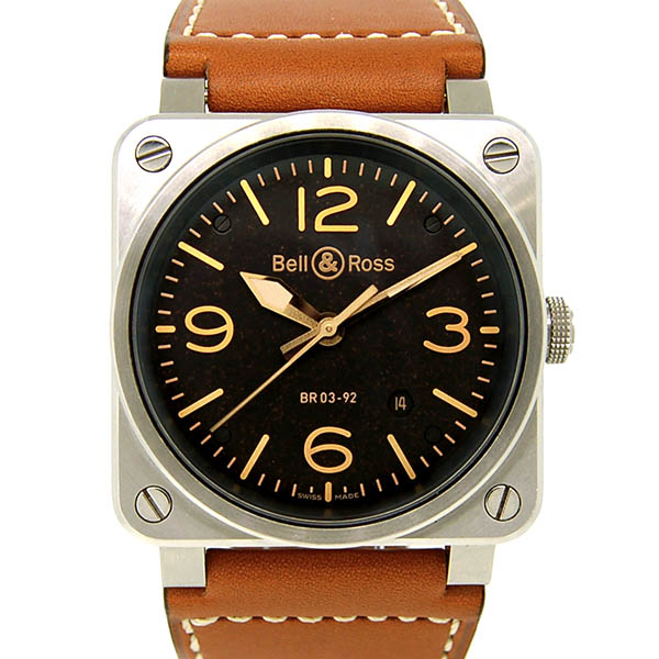 ベル＆ロス　BELL＆ROSS　BR03-92 ゴールデンヘリテージ　BR0392-ST-G-HE/SCA/2　ブラック　42mm　USED　中古