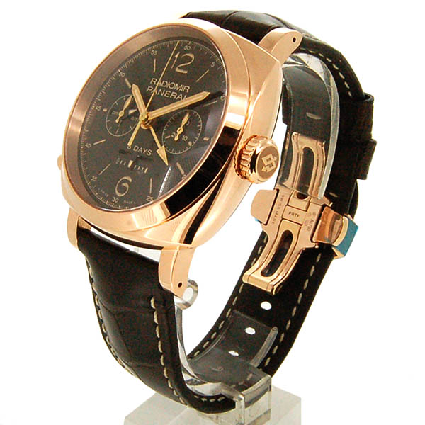 パネライ PANERAI ラジオミール1940 クロノ モノプルサンテ 8デイズ GMT PAM00502 45mm 18KPG 手巻き 世界300本限定 未使用品