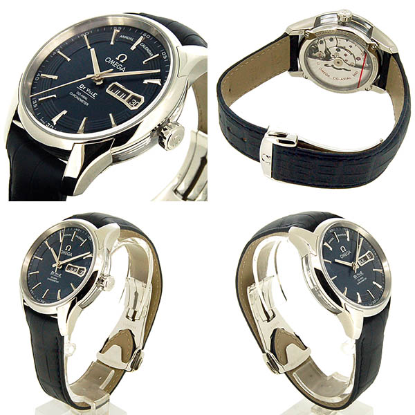 オメガ OMEGA デ・ビル アワービジョン アニュアルカレンダー 431.33.41.22.03.001 SS 41mm ブルー 未使用品