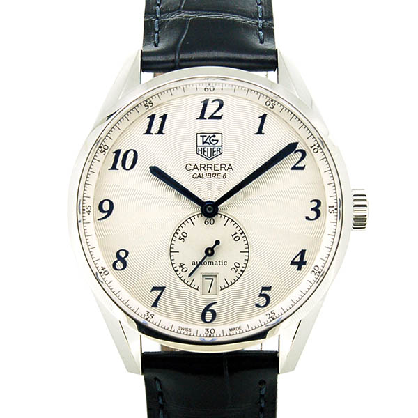 タグホイヤー　TAG HEUER　カレラ ヘリテージ キャリバー6　WAS2111.FC6293　革ベルト　39mm　シルバー　自動巻　USED　中古