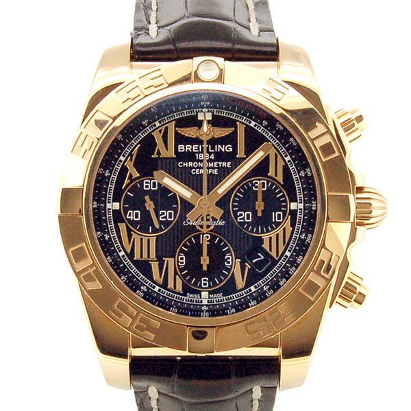 ブライトリング　BREITLING　クロノマット44　H011B57WBA　ブラックローマ　K18RG　44mm　自動巻　革　USED　中古