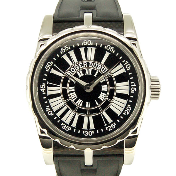 ロジェ・デュブイ　ROGER DUBUIS　シンパシー スポーツルック　SYM43 14 9 09:53.71　43mm　自動巻　SS　ブラック　世界888本限定　ラバー　USED　中古