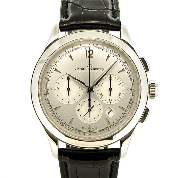 ジャガールクルト　Jaeger LeCoultre　マスタークロノグラフ　Q1538420　シルバー　革　40mm　USED　中古