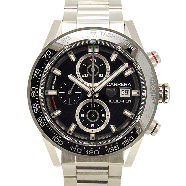タグホイヤー　TAG HEUER　カレラ クロノグラフ キャリバー ホイヤー01　CAR201Z.BA0714　ブラック　43mm　未使用品