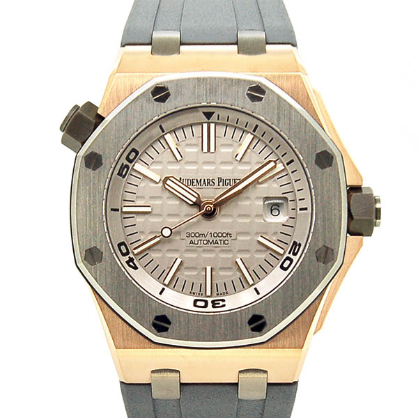 オーデマ・ピゲ　AUDEMARS PIGUET　ロイヤルオーク　オフショアダイバー　15711OI.OO.A006CA.01　ラバー　グレー　ブティック500本限定　18KPG　42mm　USED　中古