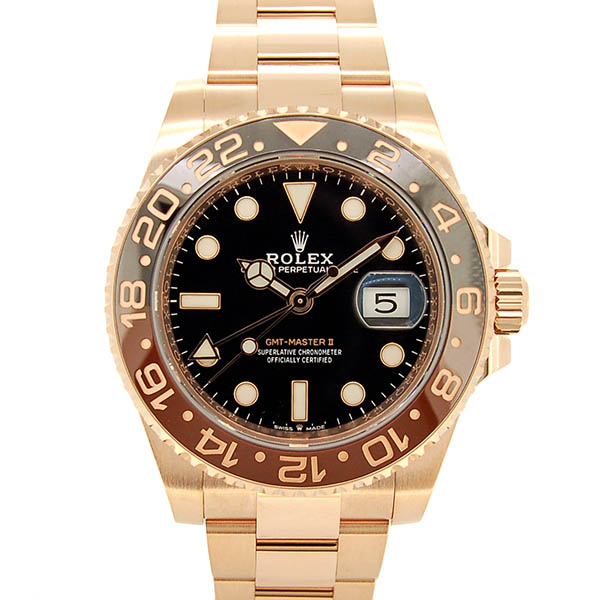 ロレックス ROLEX GMTマスター2 126715CHNR ブラウン/ブラックベゼル 40mm 18KERG USED 中古