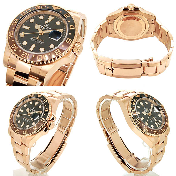 ロレックス ROLEX GMTマスター2 126715CHNR ブラウン/ブラックベゼル 40mm 18KERG USED 中古
