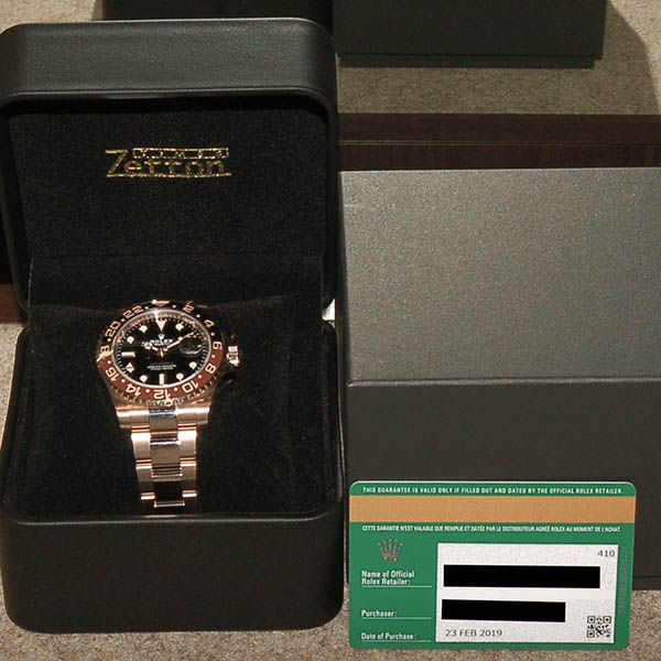 ロレックス ROLEX GMTマスター2 126715CHNR ブラウン/ブラックベゼル 40mm 18KERG USED 中古