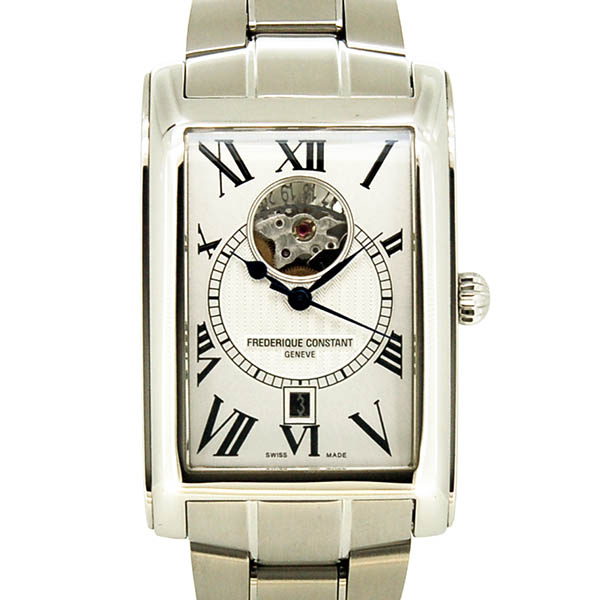 フレデリック・コンスタント　FREDERIQUE CONSTANT　クラシック カレ ハートビート&デイト　FC-315MSB4C26B　シルバー　30.7×47mm　USED　中古