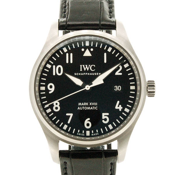 IWC　パイロットウォッチ　マーク18　IW327001　ブラック　革　40mm　USED　中古