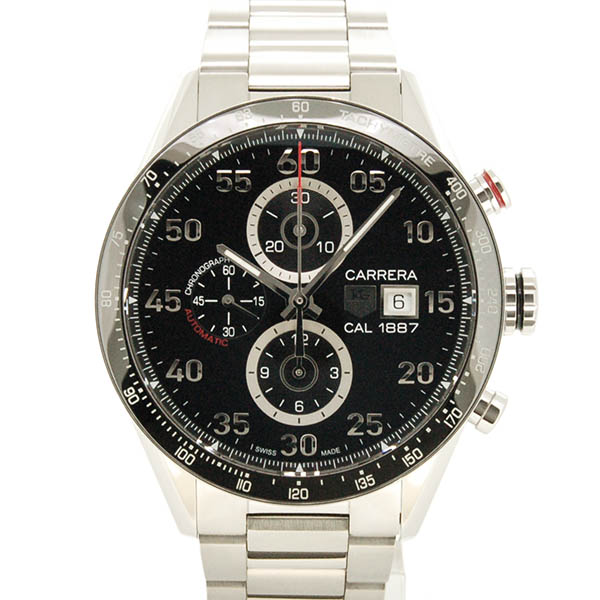タグホイヤー　TAG HEUER　カレラ タキメータークロノ キャリバー1887　CAR2A10.BA0799　ブラック　SS　43mm　USED　中古