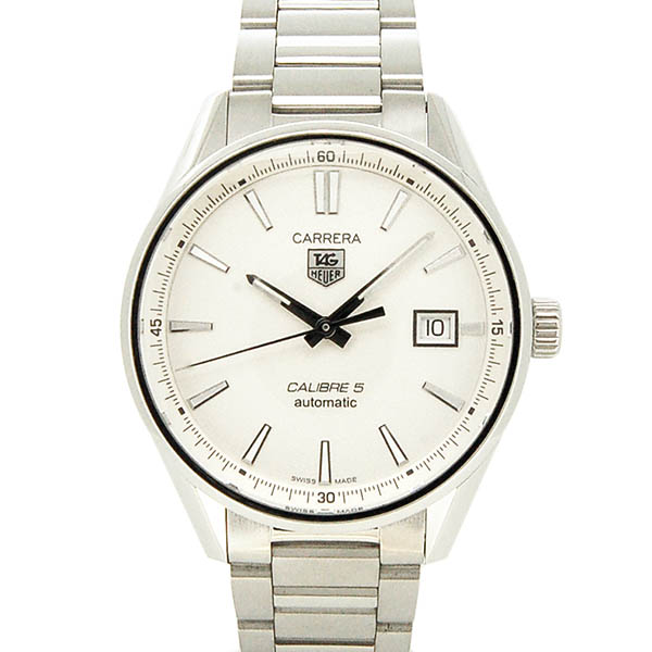 タグホイヤー　TAG HEUER　カレラ　キャリバー5　WAR211B.BA0782　SS　シルバー　39mm　USED　中古