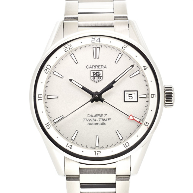 タグホイヤー　TAG HEUER　カレラ　ツインタイム　WAR2011.BA0723　キャリバー7　SS　シルバー　41mm　USED　中古