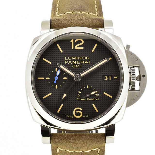 パネライ　PANERAI　ルミノール1950 3デイズ GMT パワーリザーブ アッチャイオ　PAM01537　42mm　USED　中古