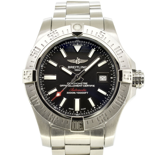 ブライトリング　BREITLING　アベンジャー2　シーウルフ　A077B30PSS　45mm　SS　ブラック　USED　中古