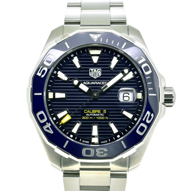 タグホイヤー　TAG HEUER　アクアレーサー キャリバー5　WAY201B.BA0927　43mm　ブルー　USED　中古