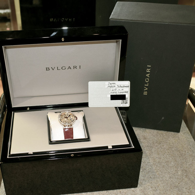 ブルガリ BVLGARI ルチェア スケルトン LUP33SKGDL レディース 33mm 18KPG 自動巻き USED 中古