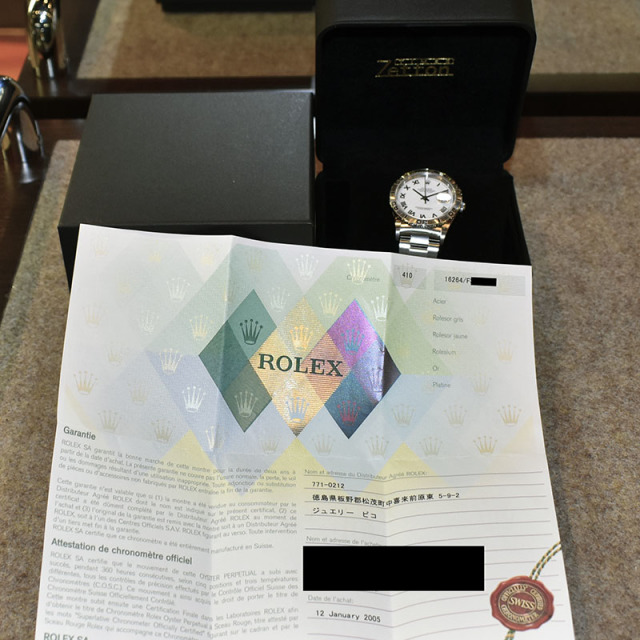 ロレックス ROLEX デイトジャスト サンダーバード 16264 ホワイトローマ F番 36mm USED 中古