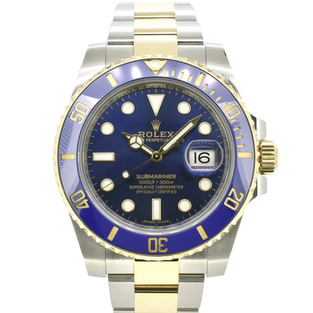 ロレックス　ROLEX　サブマリーナデイト　Ref.116613LB　ブルー　SS×YG　ランダム番　USED　中古