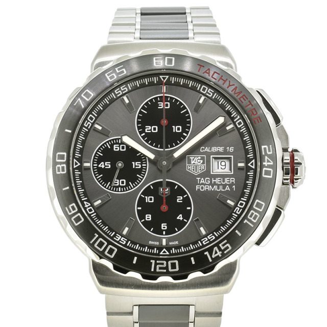タグホイヤー　TAG HEUER　フォーミュラ1 クロノグラフ　CAU2011.BA0873　グレー　SS/CE　44mm　USED　中古