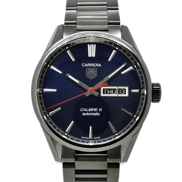 タグホイヤー　TAG HEUER　カレラ デイデイト キャリバー5 AIR-K4　WAR201F.BA0728　41mm　SS　ブルー　日本400本限定　USED　中古