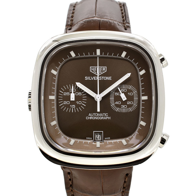 タグホイヤー　TAG HEUER　シルバーストーン　CAM2111.FC6259　復刻　42mm　SS　ブラウン　USED　中古