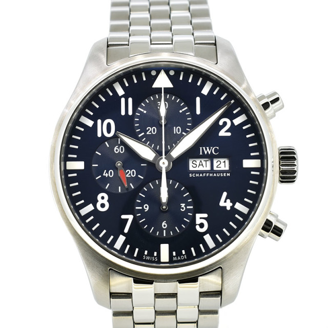 IWC　パイロットウォッチ クロノグラフ プティ・プランス　IW377717　ブルー　43mm　USED　中古
