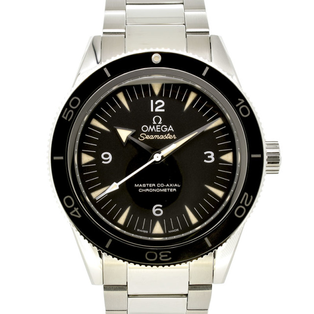 オメガ　OMEGA　シーマスター300　マスターコーアクシャル　233.30.41.21.01.001　SS　ブラック　41mm　USED　中古