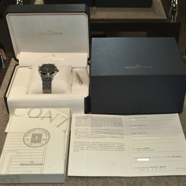 ジャガールクルト Jaeger LeCoultre マスタージオグラフィーク Q1428170 ブラック 38mm SS USED 中古
