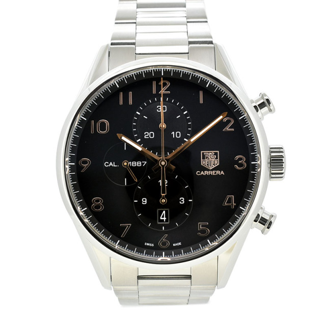 タグホイヤー　TAG HEUER　カレラ　クロノグラフ　キャリバー1887　CAR2014.BA0799　ブラック　43mm　USED　中古