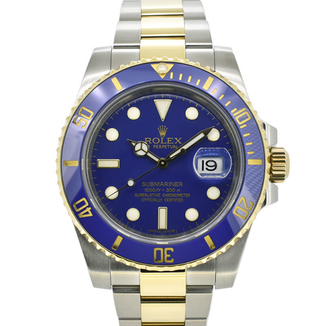 ロレックス ROLEX サブマリーナ デイト Ref.116613LB ランダム番 マットブルー(つや無し) SS×YG 40mm USED 中古