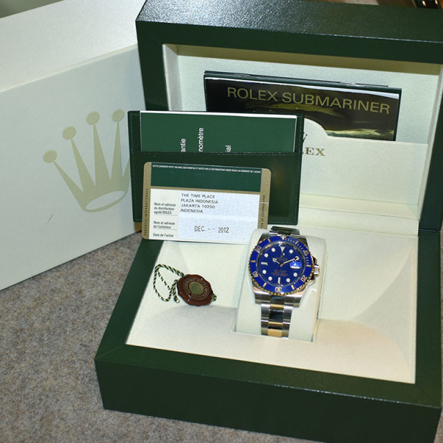 ロレックス ROLEX サブマリーナ デイト Ref.116613LB ランダム番 マットブルー(つや無し) SS×YG 40mm USED 中古