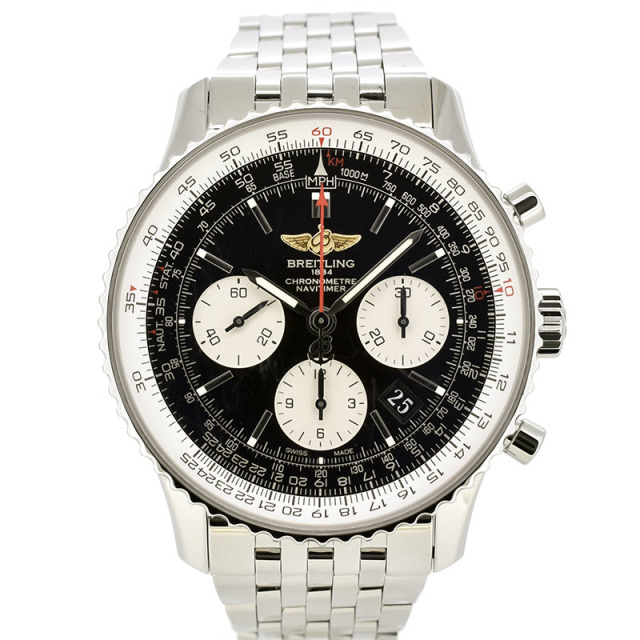 ブライトリング BREITLING ナビタイマー01 A022B01NP 自動巻 ブラック SS 43mm USED 中古