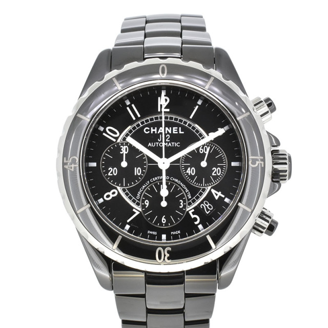 シャネル　CHANEL　J12　クロノグラフ　H0940　41mm　ブラックセラミック　USED　中古
