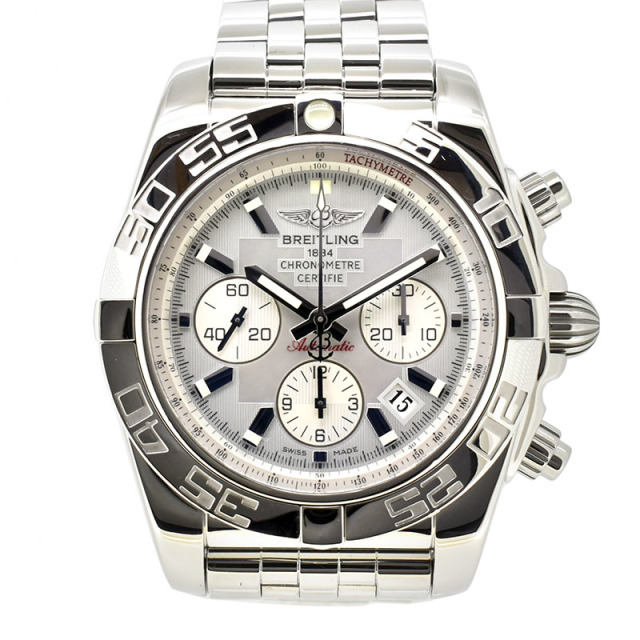 ブライトリング　BREITLING　クロノマット44　A011G85PA　グレーパール　SS　44mm　自動巻　USED　中古