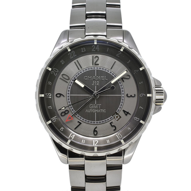 シャネル　CHANEL　J12　クロマティック GMT　H3099　チタンセラミック　41mm　グレー　USED　中古