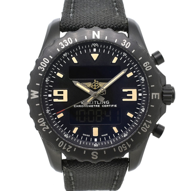 ブライトリング　BREITLING　クロノスペース ミリタリー　M786B39MBA　46mm　ブラック　クォーツ　USED　中古